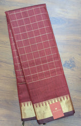 Semi Mangalagiri checks elegant saree